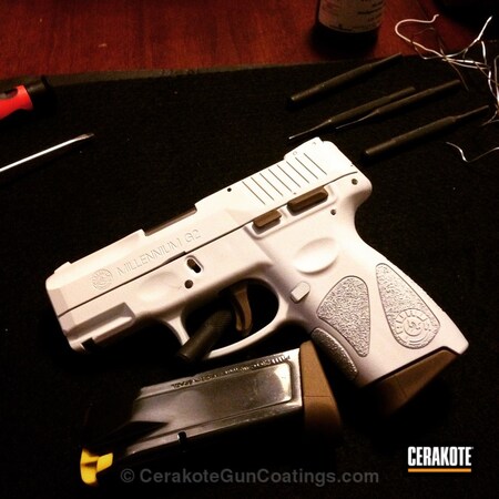 Powder Coating: Bright White H-140,Handguns,Taurus,Burnt Bronze H-148