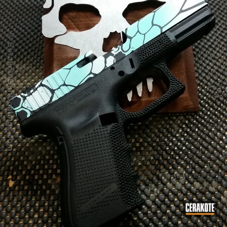 Powder Coating: Bright White H-140,Graphite Black H-146,Glock,Handguns,Robin's Egg Blue H-175
