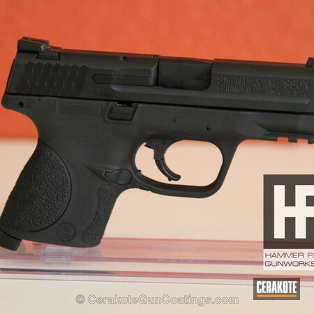 Powder Coating: Graphite Black H-146,Smith & Wesson,Frame,Handguns,Stippled