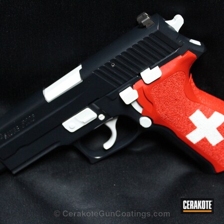 Powder Coating: Bright White H-140,Sig Sauer,Handguns,SOCOM BLUE  H-245,FIREHOUSE RED H-216