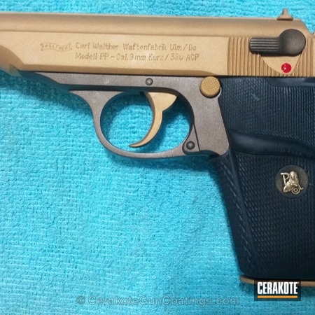 Powder Coating: Handguns,Walther,Gold H-122,Burnt Bronze H-148