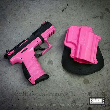 Powder Coating: Graphite Black H-146,Handguns,Walther,Wild Pink H-208