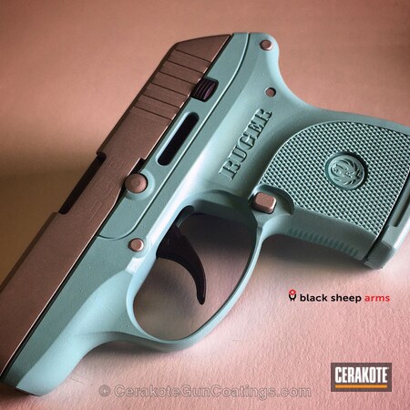 Powder Coating: Handguns,Shimmer Aluminum H-158,Robin's Egg Blue H-175,Ruger