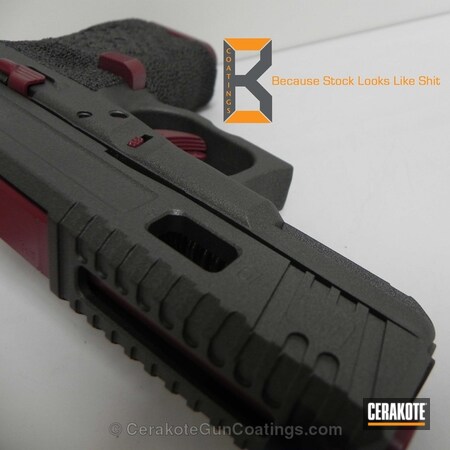 Powder Coating: Crimson H-221,Glock,Handguns,Tungsten H-237
