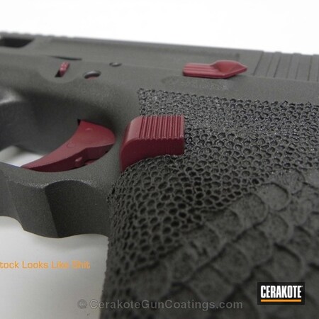Powder Coating: Crimson H-221,Glock,Handguns,Tungsten H-237