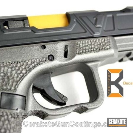 Powder Coating: Glock,Handguns,Gold H-122,Armor Black H-190,Titanium H-170