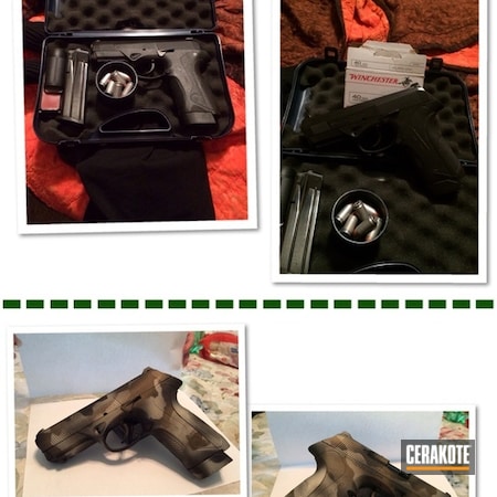Powder Coating: Graphite Black H-146,Shimmer Gold H-153,Beretta PX4 45,Handguns,Beretta,Burnt Bronze H-148