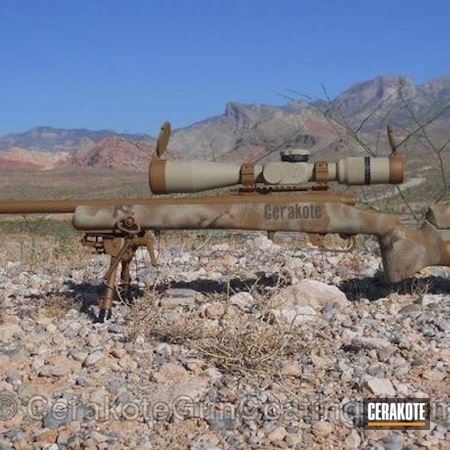 Powder Coating: Desert Sage H-247,Patriot Brown H-226,Bolt Action Rifle,Titanium H-170