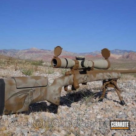 Powder Coating: Desert Sage H-247,Patriot Brown H-226,Bolt Action Rifle,Titanium H-170