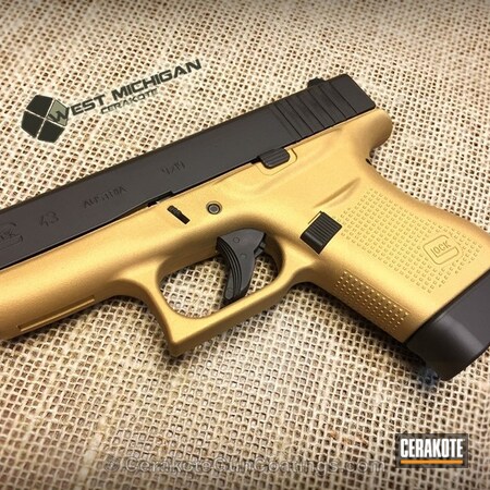 Powder Coating: Glock,Handguns,BARRETT® BRONZE H-259,Gold H-122