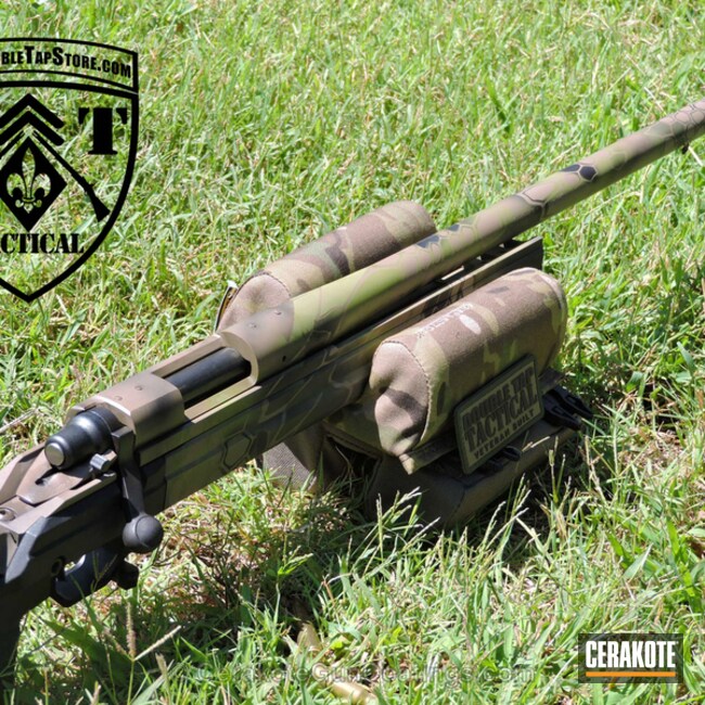 Cerakoted H-267 Magpul Flat Dark Earth With H-232 Magpul O.d. Green And H-226 Patriot Brown
