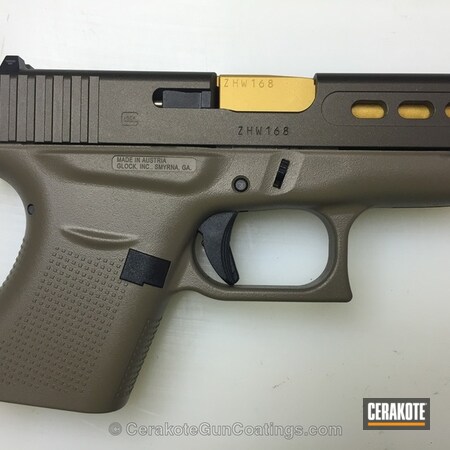 Powder Coating: Glock,Handguns,Gold H-122,Flat Dark Earth H-265