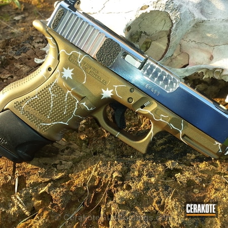 Powder Coating: Firearm,Glock,Handguns,Chrome,Burnt Bronze H-148,Gloss White H-137