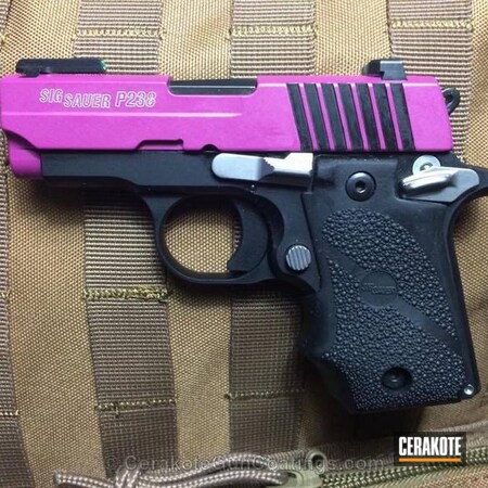 Powder Coating: Sig Sauer,Handguns,Custom Mix,Bright Purple H-217,Titanium H-170