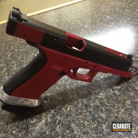 Powder Coating: Graphite Black H-146,Crimson H-221,Glock,Handguns