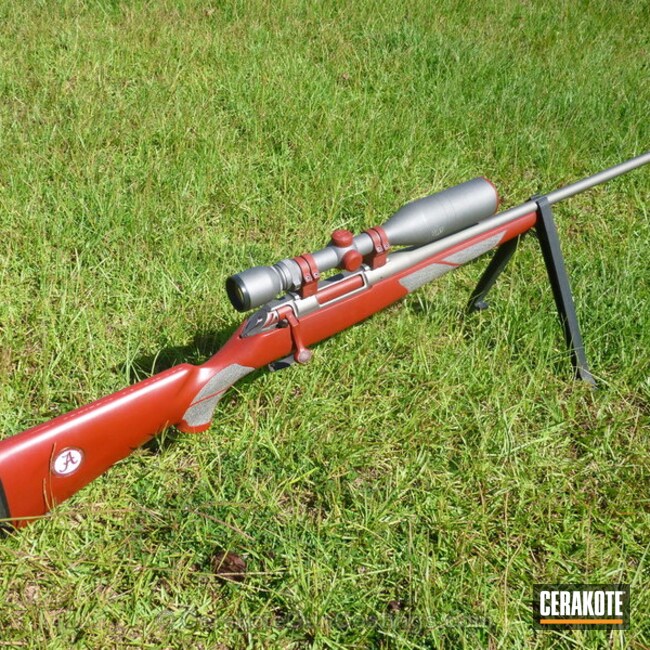 Cerakoted H-221 Crimson With H-152 Stainless