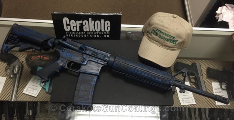 H-169 Sky Blue with H-190 Armor Black by Chris Campbell | Cerakote