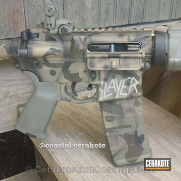 Cerakoted H-232 Magpul O.d. Green With H-235 Coyote Tan And H-199 Desert Sand