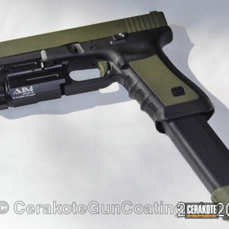Powder Coating: Glock,Handguns,O.D. Green H-236