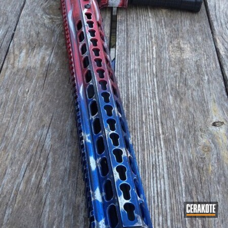 Powder Coating: Graphite Black H-146,NRA Blue H-171,Springfield Armory,Tactical Rifle,FIREHOUSE RED H-216