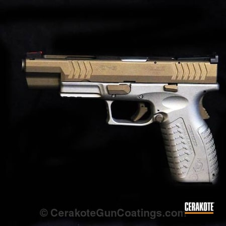 Powder Coating: Handguns,Springfield Armory,Burnt Bronze H-148,Titanium H-170