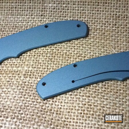 Powder Coating: Knives,Custom Mix,Ridgeway Blue H-220,Titanium H-170