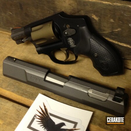 Powder Coating: Handguns,Burnt Bronze H-148,Titanium H-170