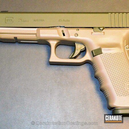 Powder Coating: Glock,Handguns,Glock 21,MAGPUL® O.D. GREEN H-232,Flat Dark Earth H-265