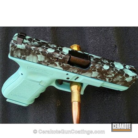 Powder Coating: Glock,Matte Ceramic Clear,Handguns,Robin's Egg Blue H-175