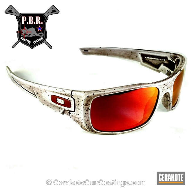 H-146 Graphite Black with H-140 Bright White with H-221 Crimson and H-212  Federal Brown by Steve Franks | Cerakote