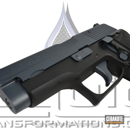 Powder Coating: Graphite Black H-146,Sig Sauer,Handguns,Blue Titanium H-185