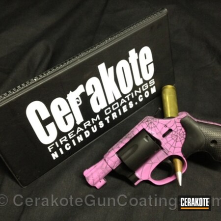 Powder Coating: Graphite Black H-146,Smith & Wesson,Ladies,Revolver,Prison Pink H-141
