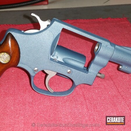 Powder Coating: Smith & Wesson,Blue Titanium H-185,Revolver,Gun Metal Grey H-219