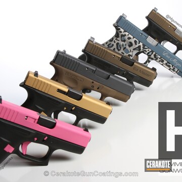 Cerakoted H-208 Wild Pink With H-122 Gold And H-48 Burnt Bronze