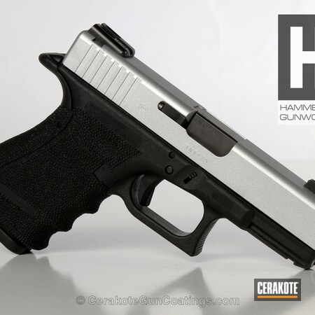 Powder Coating: Satin Aluminum H-151,Glock,Handguns,Stippled