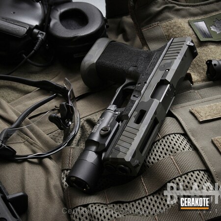 Powder Coating: Glock,Handguns,Armor Black H-190,MAGPUL® O.D. GREEN H-232,SIG™ DARK GREY H-210