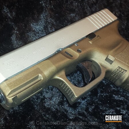 Powder Coating: Shimmer Gold H-153,Glock,Handguns,Burnt Bronze H-148