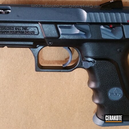 Powder Coating: Graphite Black H-146,Handguns,Blue Titanium H-185