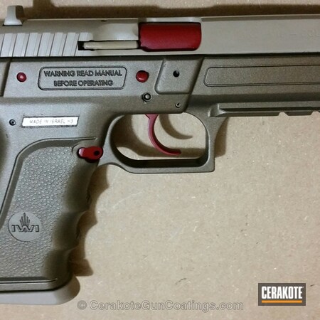 Powder Coating: Crimson H-221,Handguns,DESERT SAND H-199,Burnt Bronze H-148