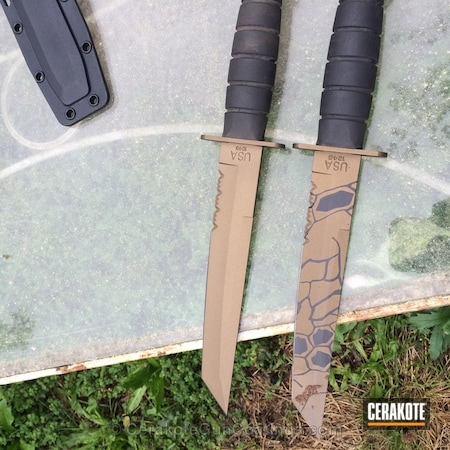 Powder Coating: Graphite Black H-146,Ka-Bar,Knives,Burnt Bronze H-148
