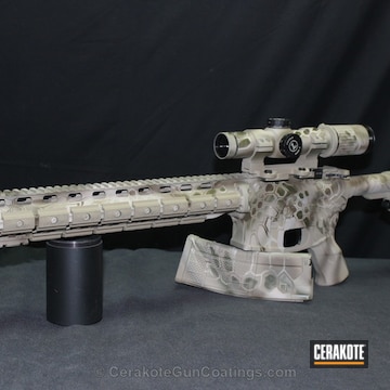 Cerakoted H-199 Desert Sand With H-247 Desert Sage And H-133 Cross Canyon Arms Green