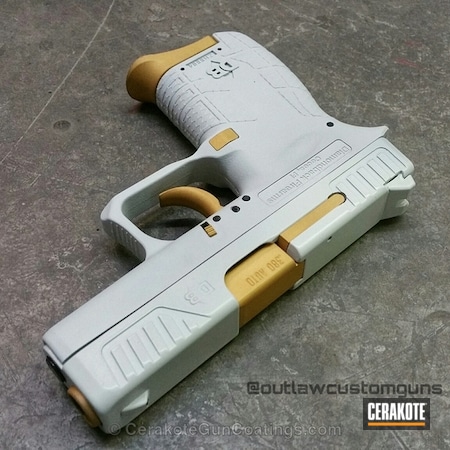 Powder Coating: Hidden White H-242,Handguns,Gold H-122