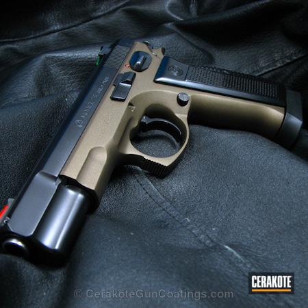 Powder Coating: Graphite Black H-146,Handguns,CZ,Burnt Bronze H-148