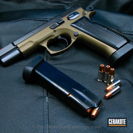 Powder Coating: Graphite Black H-146,Handguns,CZ,Burnt Bronze H-148