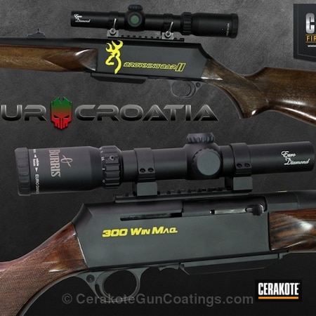 Powder Coating: Graphite Black H-146,Hunting Rifle,Electric Yellow H-166,Browning