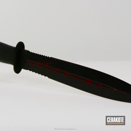 Powder Coating: Graphite Black H-146,Crimson H-221,Knives,SOG,Knife