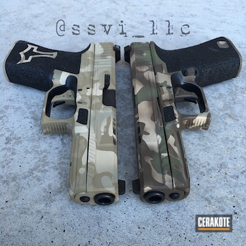 Cerakoted H-143 Benelli Sand With H-199 Desert Sand And H-204 Hazel Green