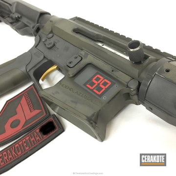 Cerakoted H-234 Sniper Grey With H-146 Graphite Black And H-232 Magpul O.d. Green