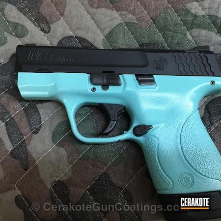 Powder Coating: Smith & Wesson,Ladies,Handguns,Pistol,Robin's Egg Blue H-175