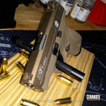 Powder Coating: Smith & Wesson,Handguns,Burnt Bronze H-148,Flat Dark Earth H-265